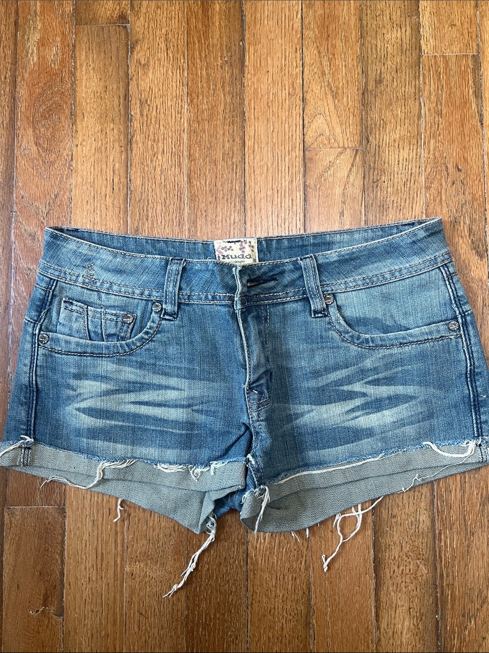Mudd Blue Distressed Denim Cutoff Shorts